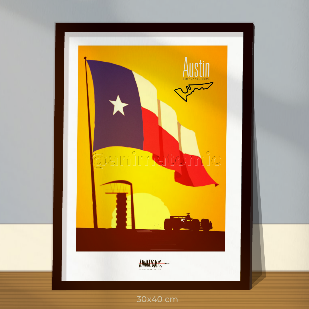 Austin, USA GP – Circuit of the Americas Sunset Lap | Special Edition Art Print
