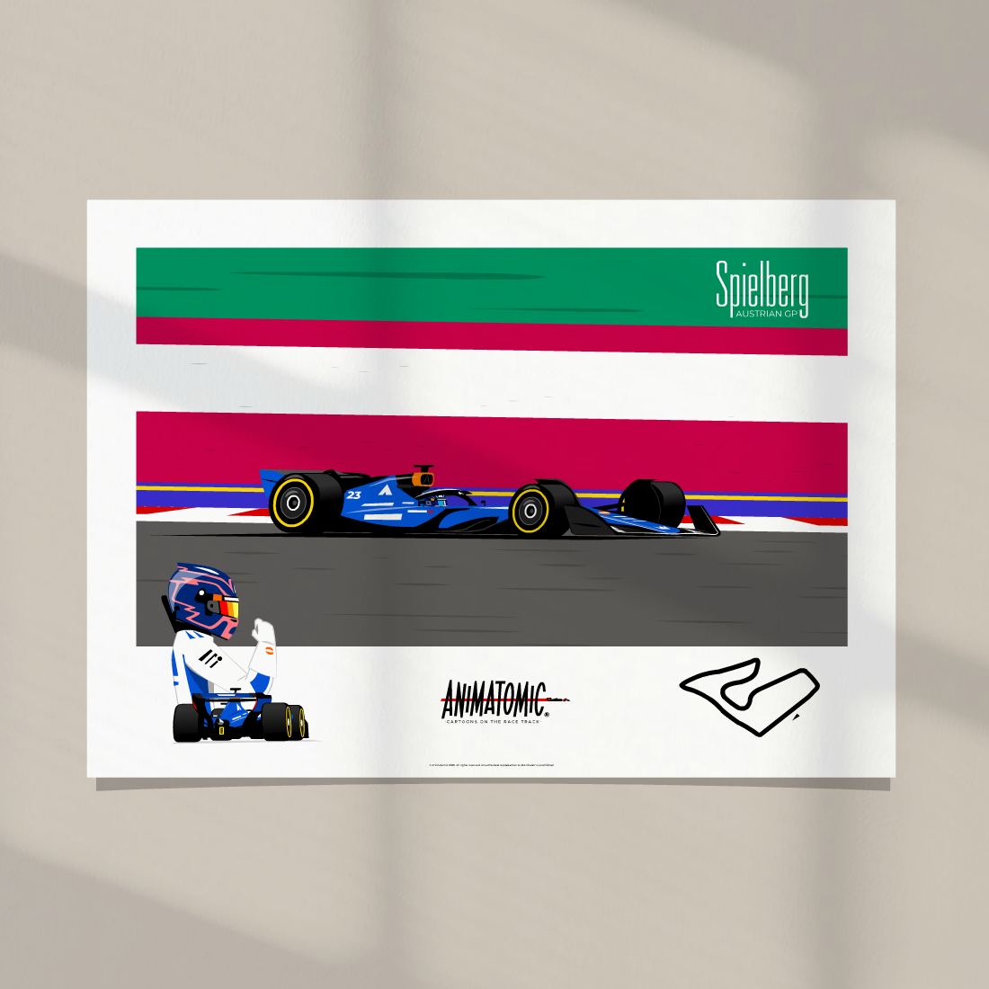 Alex Albon 2025 Austrian GP & Spielberg – Art Print