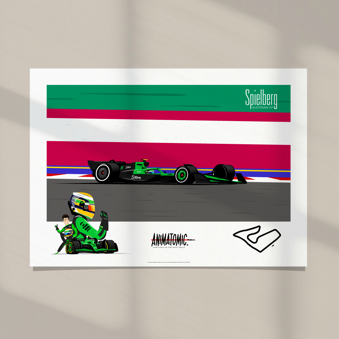 Gabriel Bortoleto 2025 Austrian GP & Spielberg – Art Print