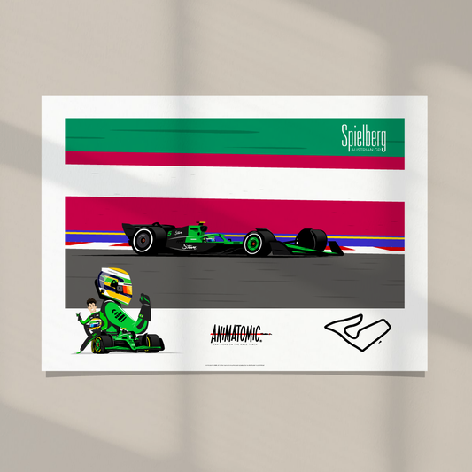 Gabriel Bortoleto 2025 Austrian GP & Spielberg – Art Print