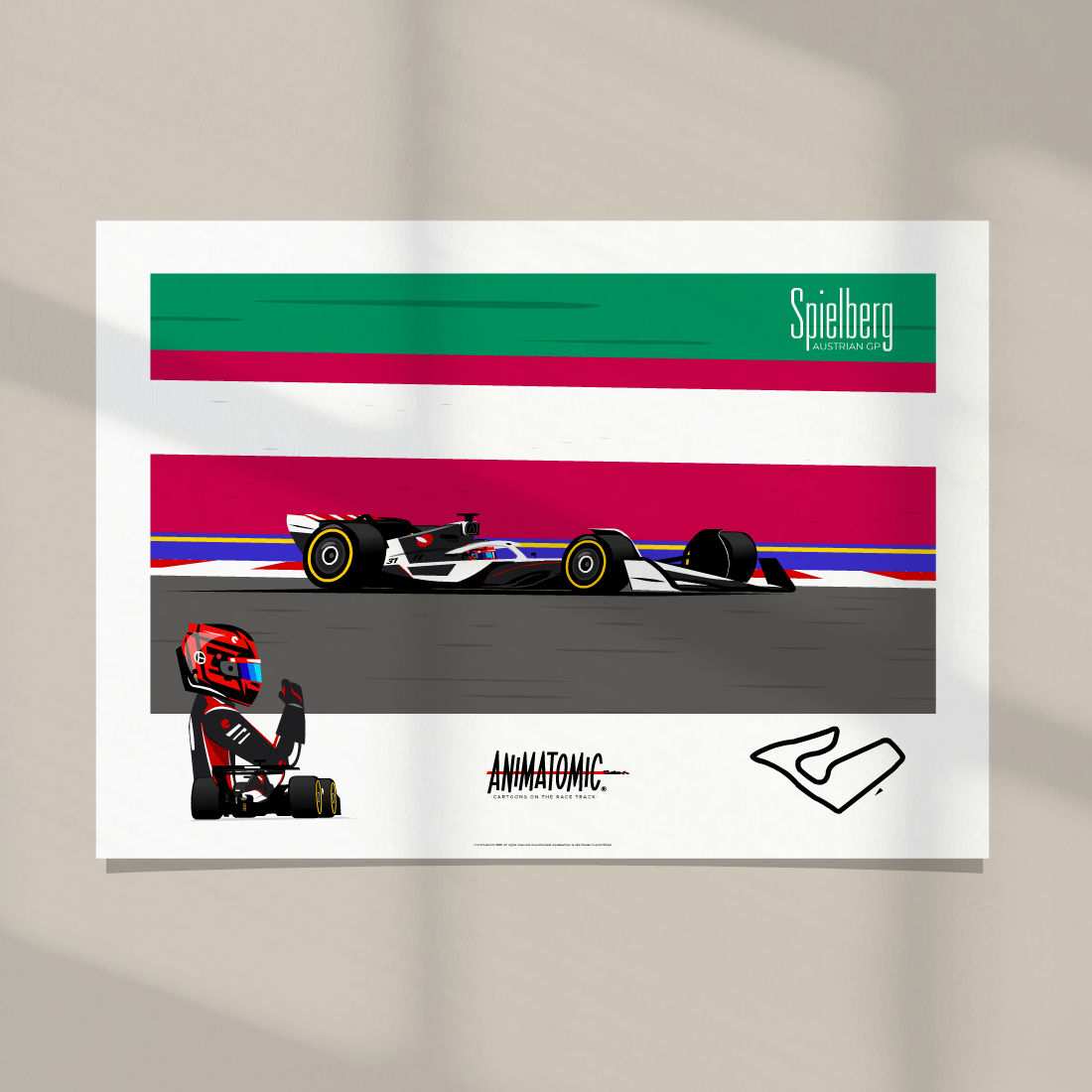 Esteban Ocon 2025 Austrian GP & Spielberg – Art Print