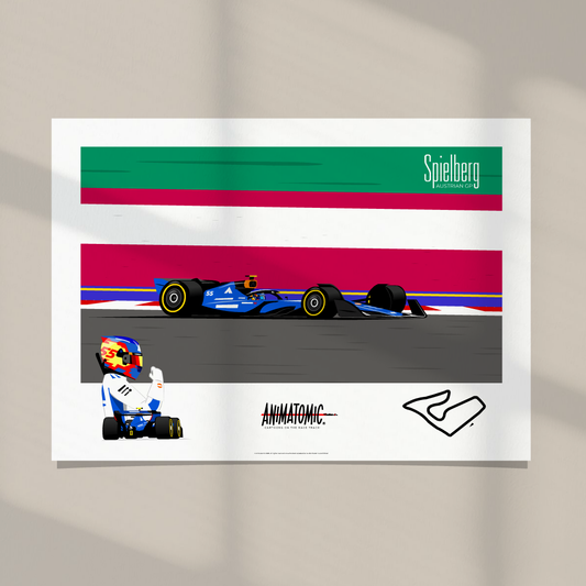 Carlos Sainz 2025 Austrian GP & Spielberg – Art Print