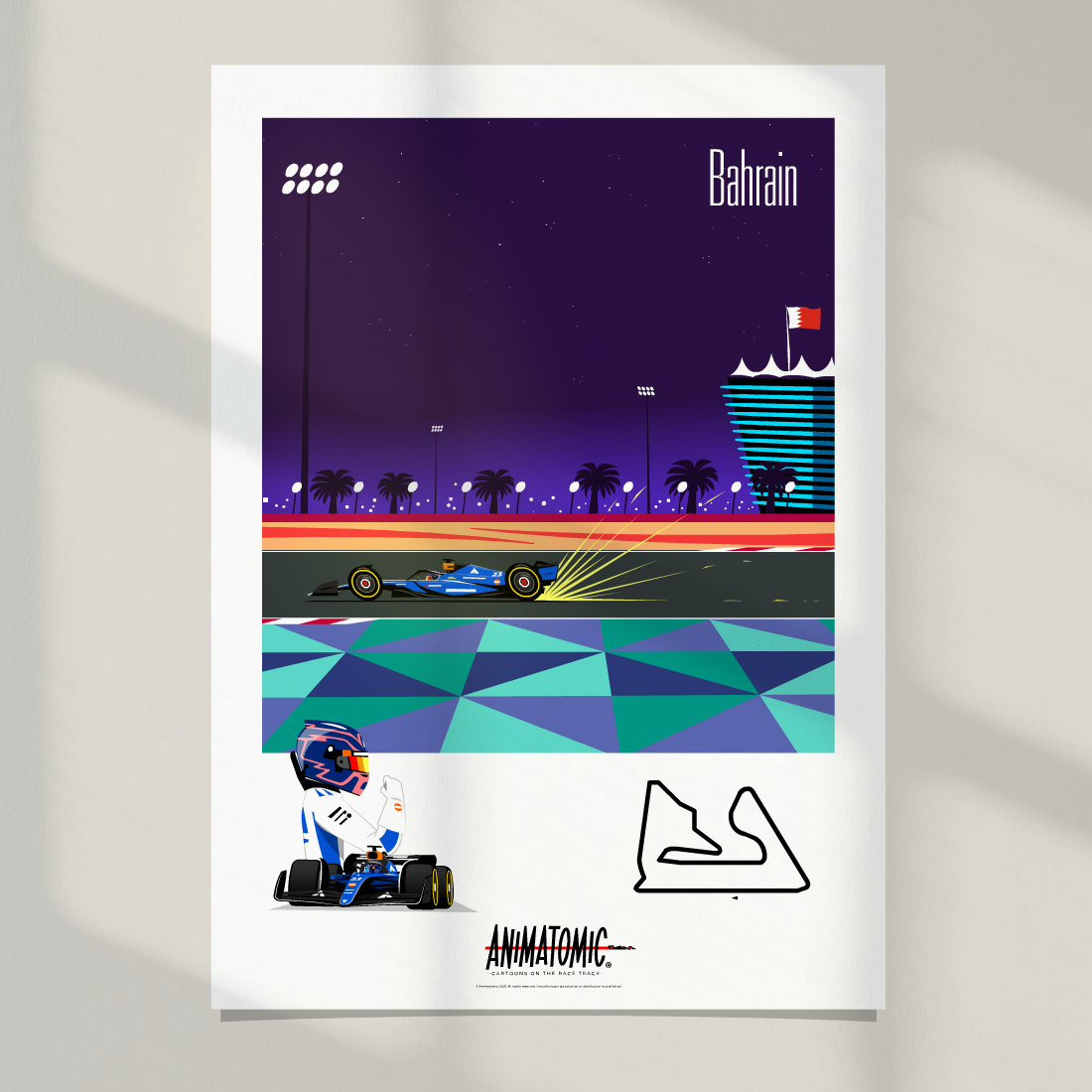 Alex Albon 2025 Bahrain GP – Art Print