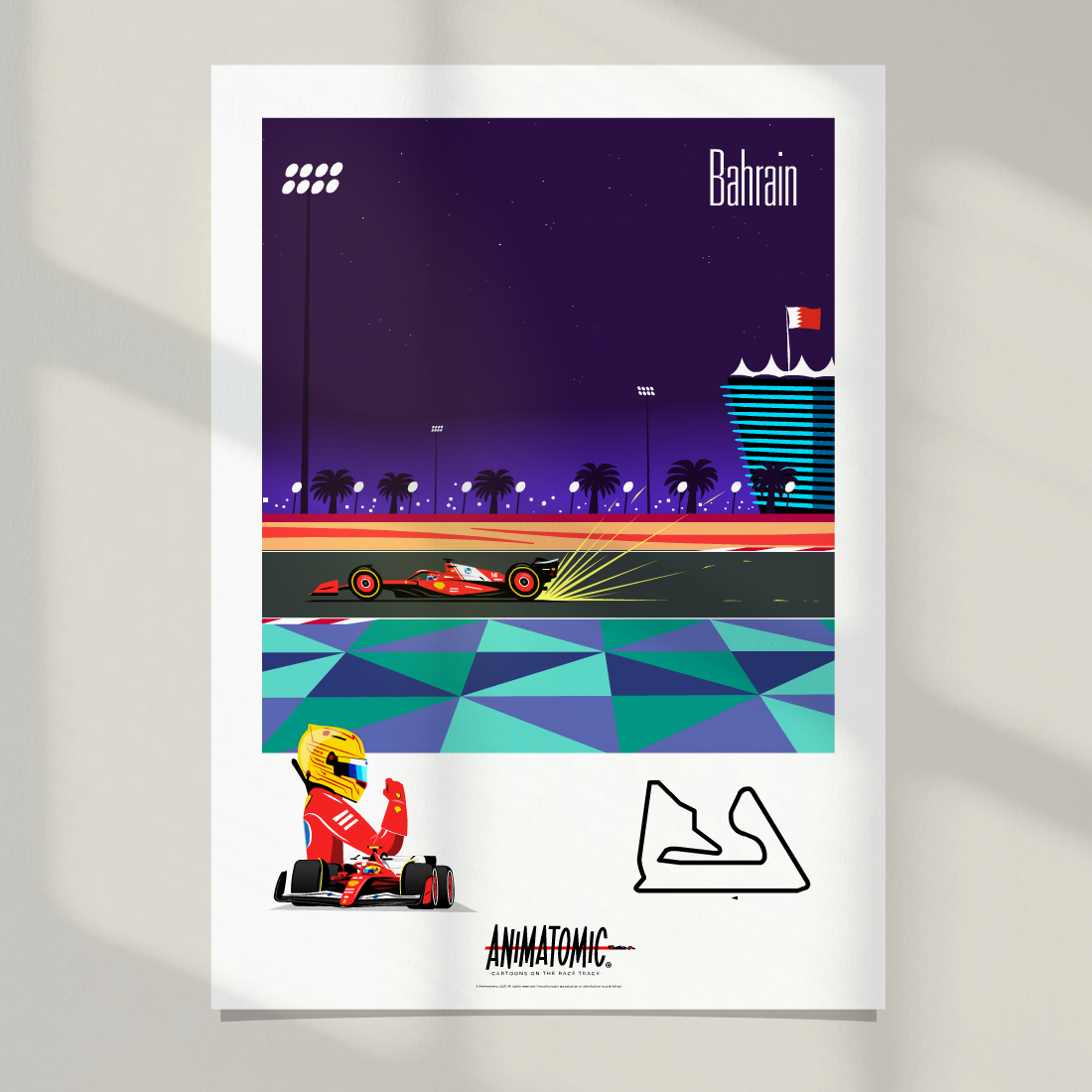 Lewis Hamilton 2025 Bahrain GP – Art Print