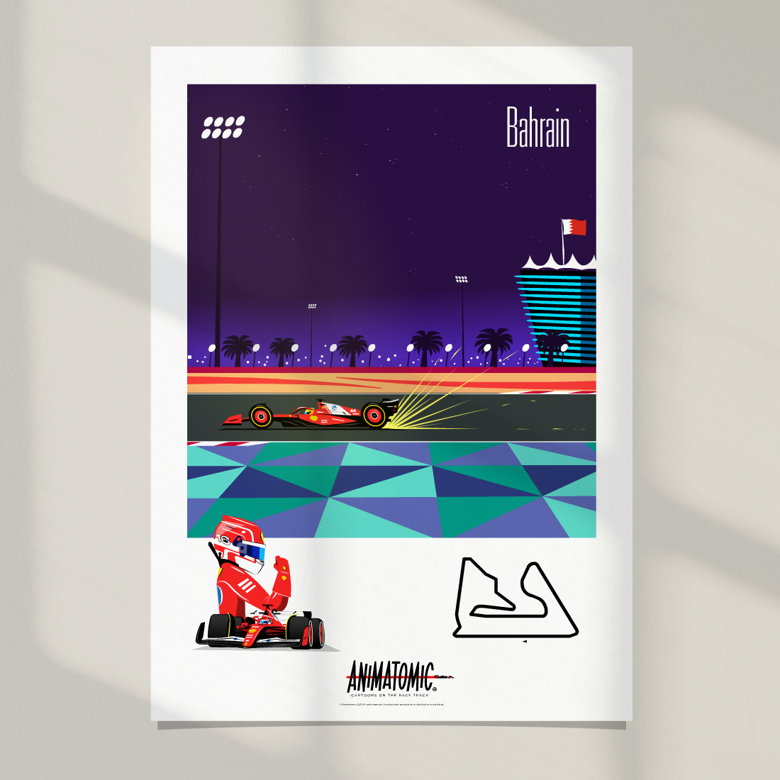 Charles Leclerc 2025 Bahrain GP – Art Print