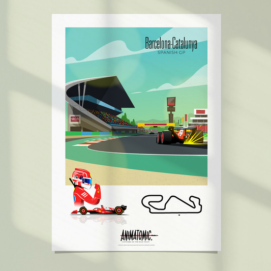 Charles Leclerc 2025 Spanish GP & Barcelona - Catalunya – Art Print