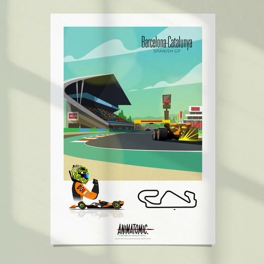 Lando Norris 2025 Spanish GP & Barcelona - Catalunya – Art Print