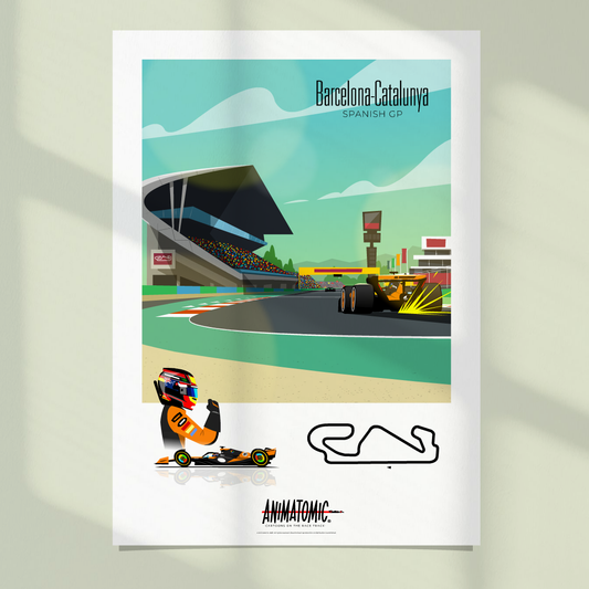 Oscar Piastri 2025 Spanish GP & Barcelona - Catalunya – Art Print