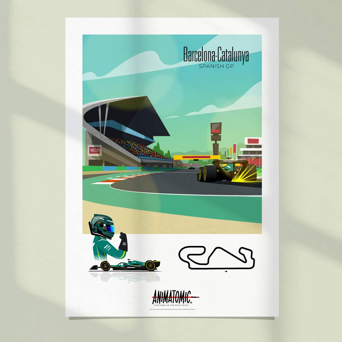 Lance Stroll 2025 Spanish GP & Barcelona - Catalunya – Art Print