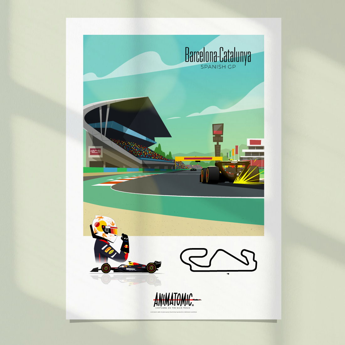 Yuki Tsunoda 2025 Spanish GP & Barcelona - Catalunya – Art Print