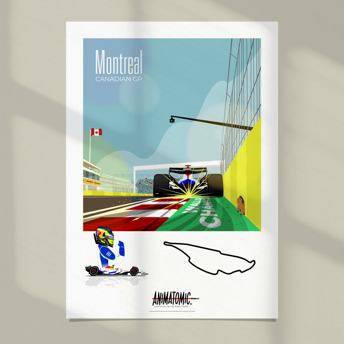 Isack Hadjar 2025 Canadian GP & Montreal – Art Print