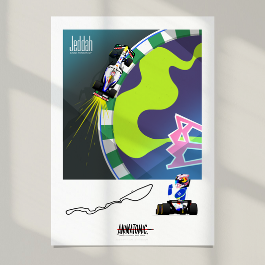 Liam Lawson 2025 Jeddah & Saudi Arabian GP – Art Print
