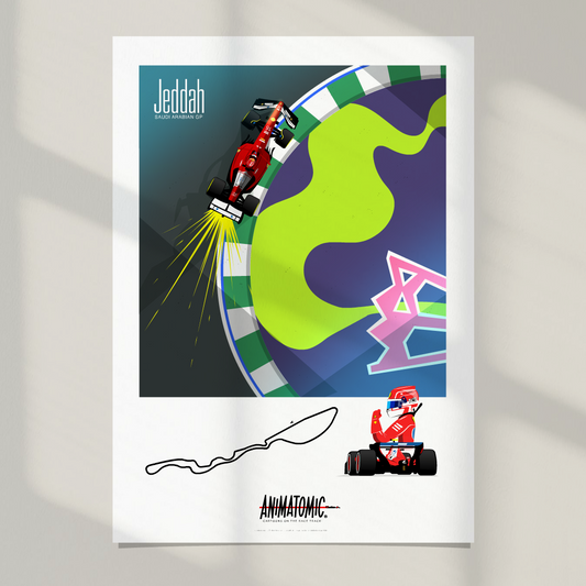Chalres Leclerc 2025 Jeddah & Saudi Arabian GP – Art Print