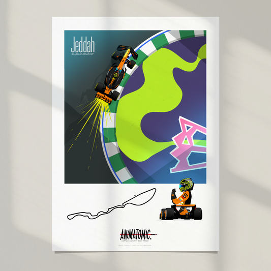 Lando Norris 2025 Jeddah & Saudi Arabian GP – Art Print