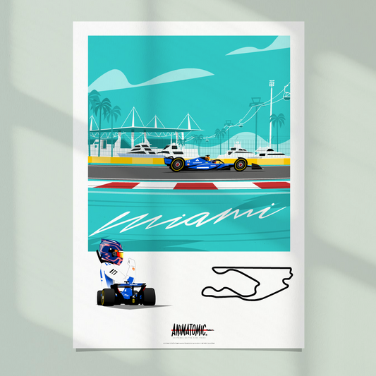 Alex Albon 2025 Miami GP – Art Print