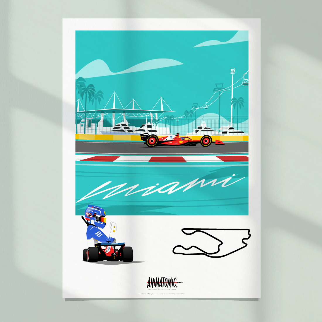 Charles Leclerc 2025 Miami GP – Art Print