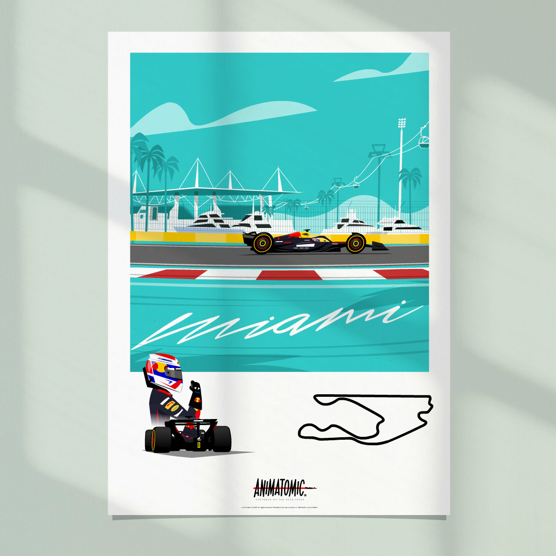 Max Verstappen 2025 Miami GP – Art Print