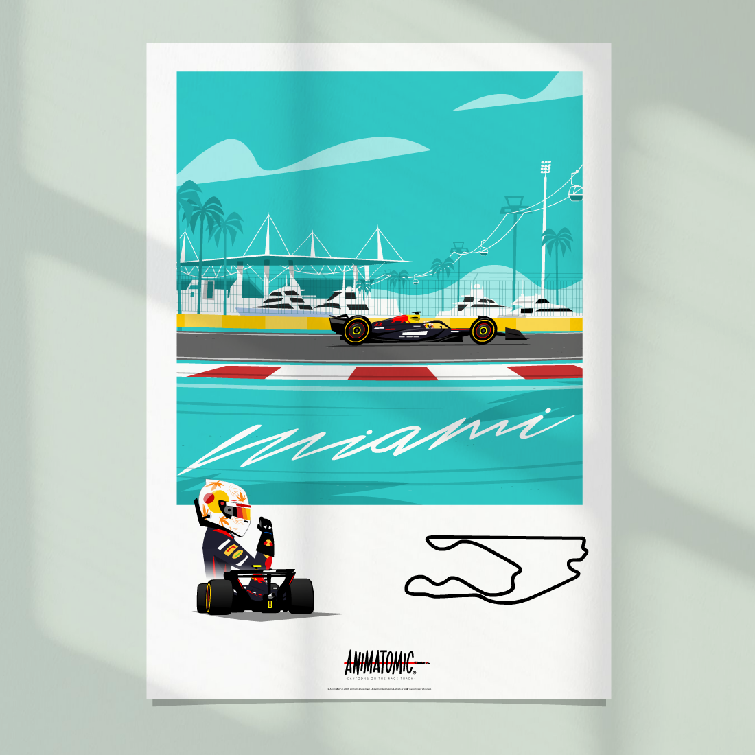 Yuki Tsunoda 2025 Miami GP – Art Print