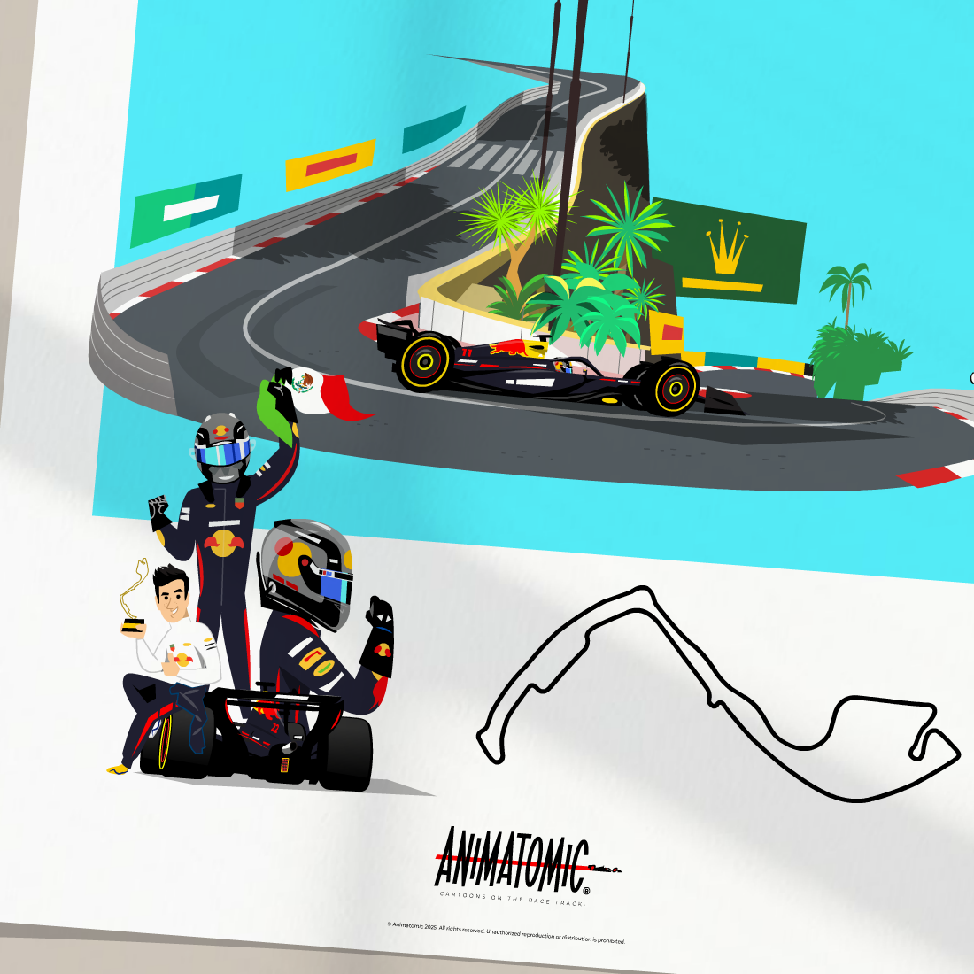 Checo Perez 2022 Monaco Victory Art Print