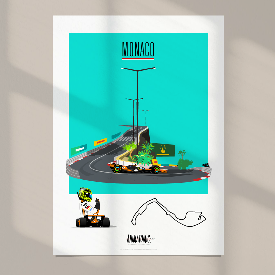 Lando Norris 2025 Monaco GP – Art Print