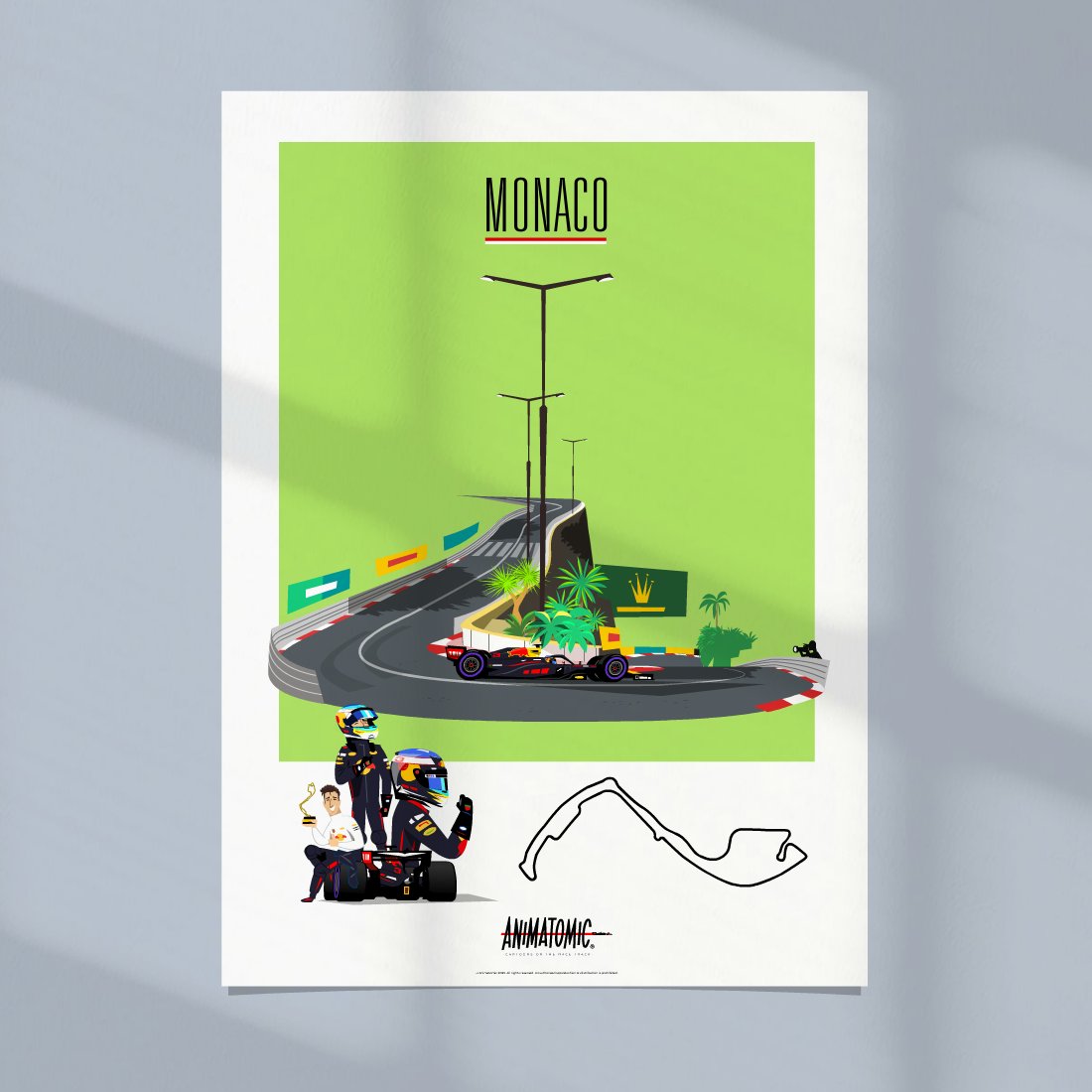 Daniel Ricciardo – Monaco GP 2018 Victory | Art Print