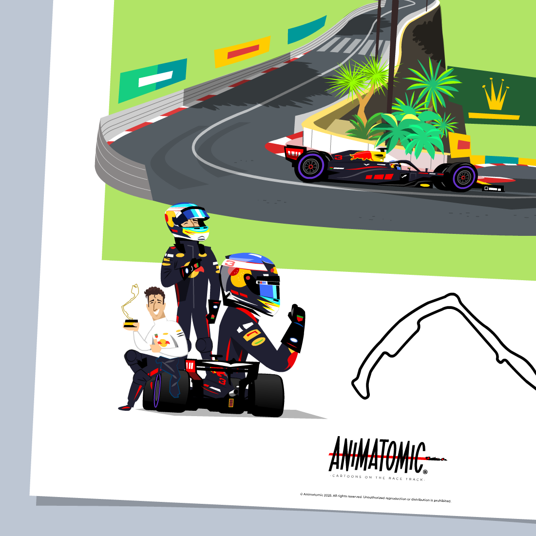 Daniel Ricciardo – Monaco GP 2018 Victory | Art Print