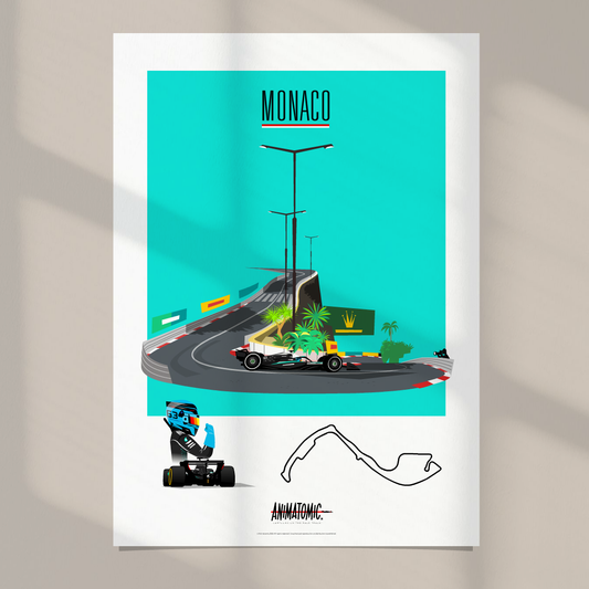 George Russell 2025 Monaco GP – Art Print