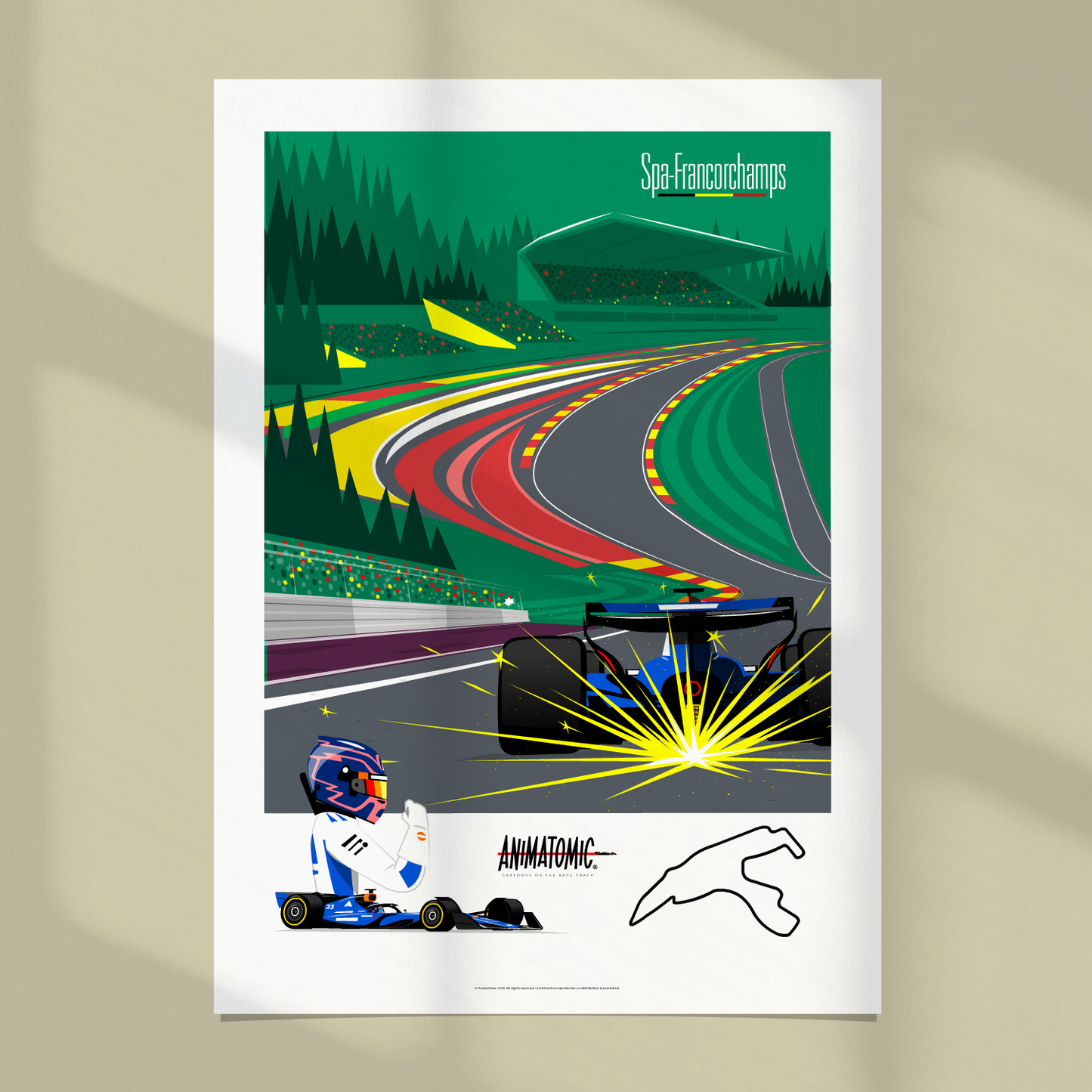 Alex Albon 2025 Belgian GP & Spa Francorchamps – Art Print