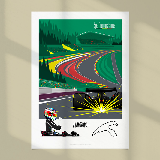 Kimi Antonelli 2025 Belgian GP & Spa Francorchamps – Art Print