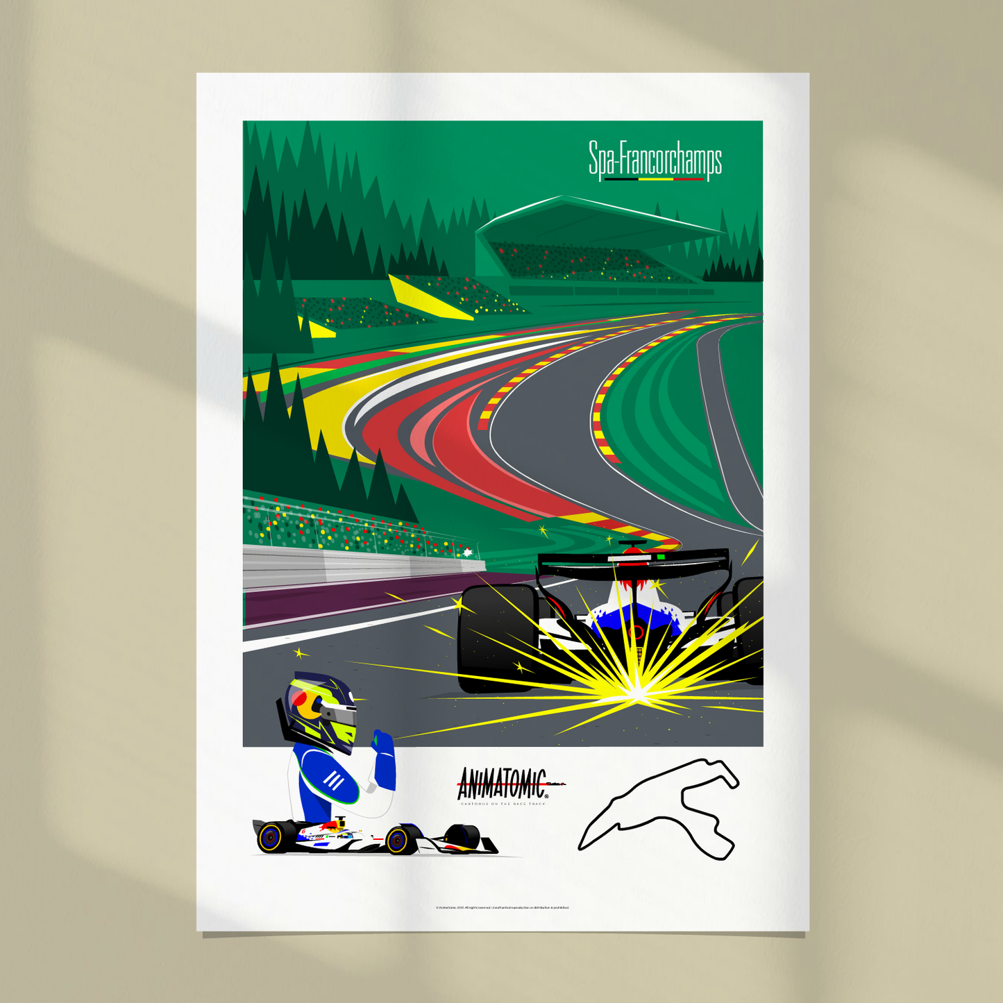 Isack Hadjar 2025 Belgian GP & Spa Francorchamps – Art Print