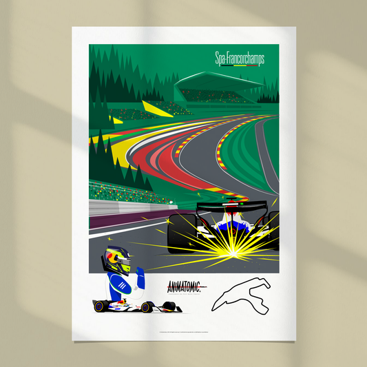 Isack Hadjar 2025 Belgian GP & Spa Francorchamps – Art Print