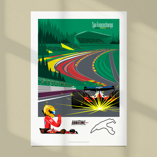 Lewis Hamilton 2025 Belgian GP & Spa Francorchamps – Art Print