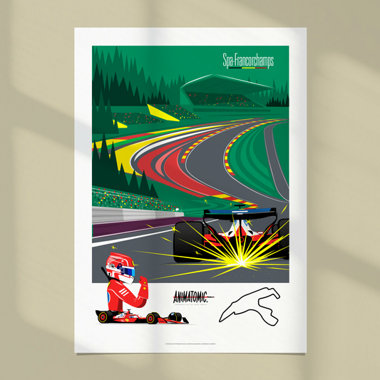 Charles Leclerc 2025 Belgian GP & Spa Francorchamps – Art Print