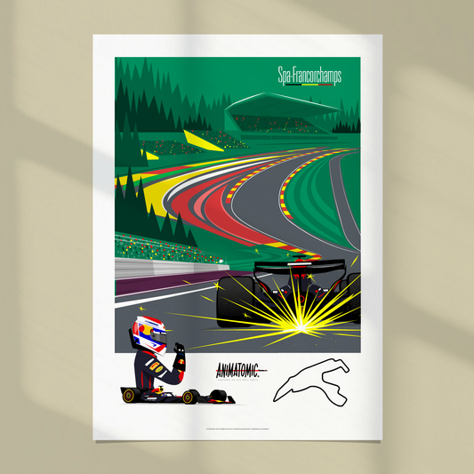 Max Verstappen 2025 Belgian GP & Spa Francorchamps – Art Print