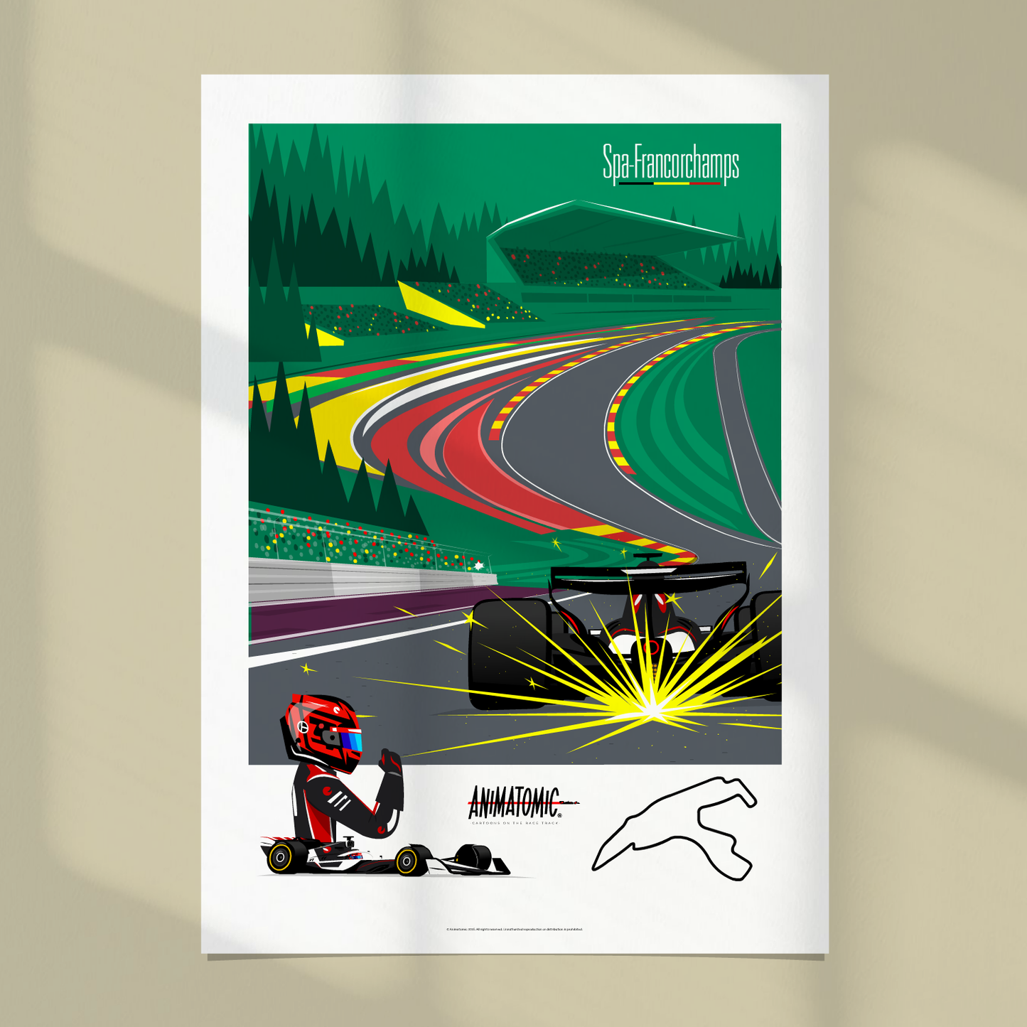 Esteban Ocon 2025 Belgian GP & Spa Francorchamps – Art Print