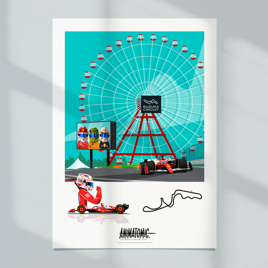 Charles Leclerc 2025 Suzuka & Japanese GP – Art Print