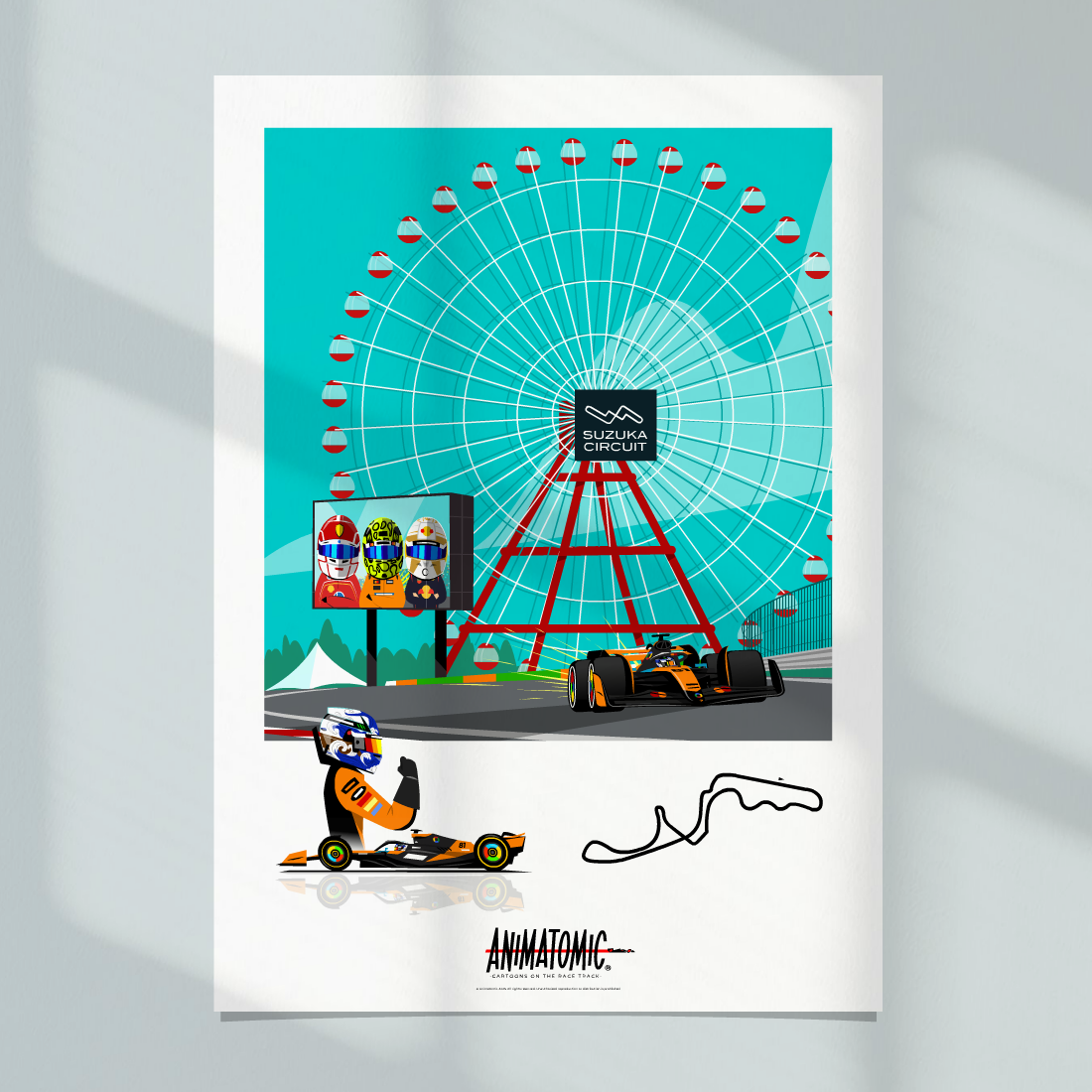 Oscar Piastri 2025 Suzuka & Japanese GP – Art Print