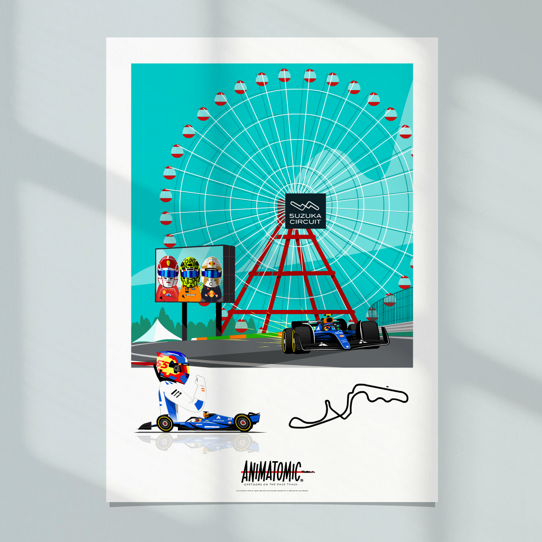 Carlos Sainz 2025 Suzuka & Japanese GP – Art Print