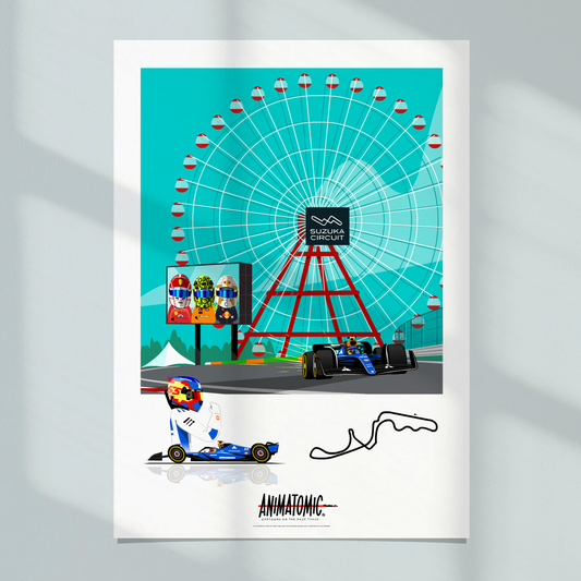 Carlos Sainz 2025 Suzuka & Japanese GP – Art Print