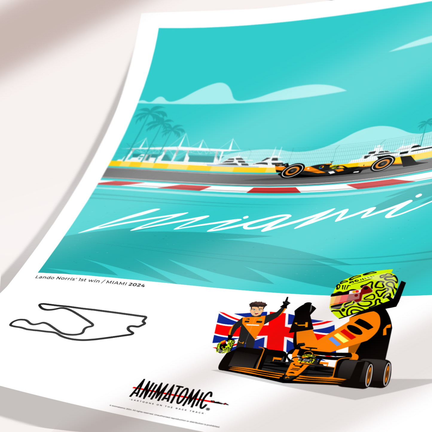 Lando Norris 2024 1st win Miami GP – Art Print