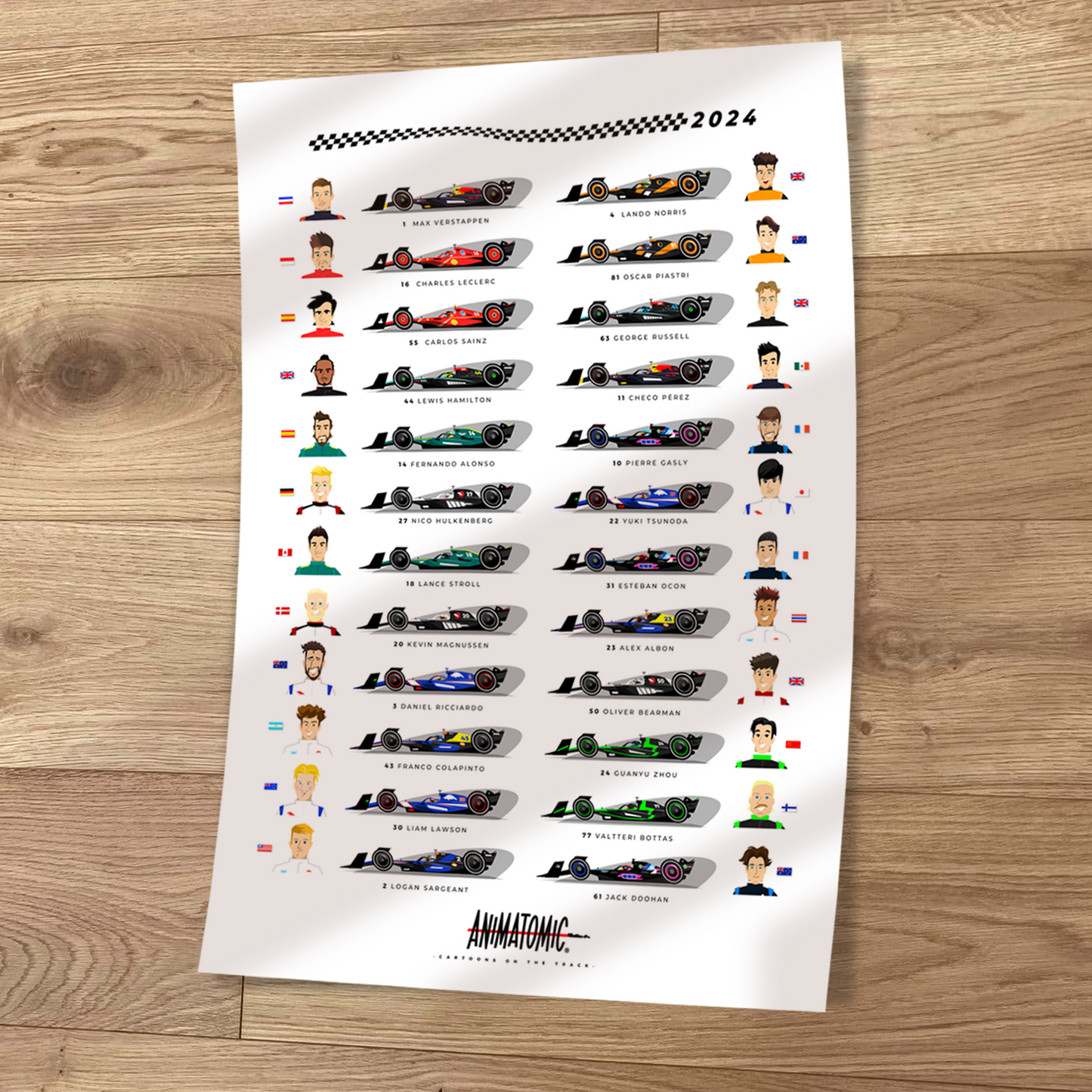 Poster 70 x 50 cm 2024 Cars & Drivers