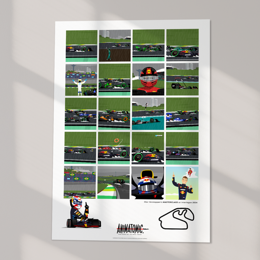 Max Verstappen Interlagos Victory 2024 70 x 50 cm Art Print