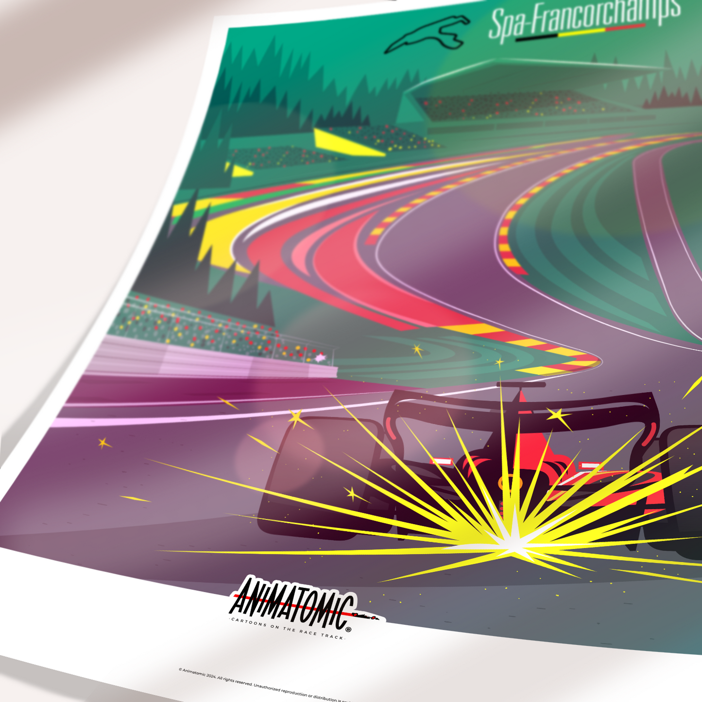 Belgian GP – Spa-Francorchamps Eau Rouge Special | Art Print