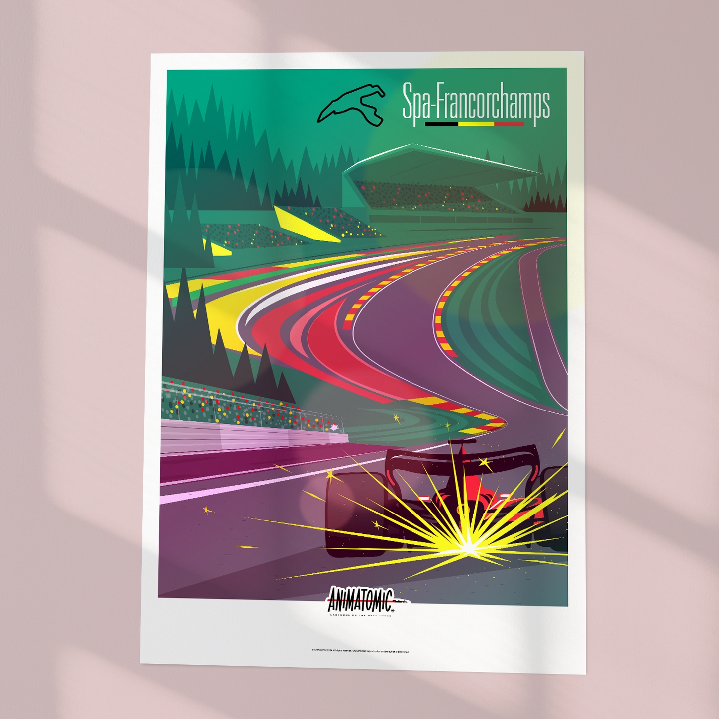 Belgian GP – Spa-Francorchamps Eau Rouge Special | Art Print