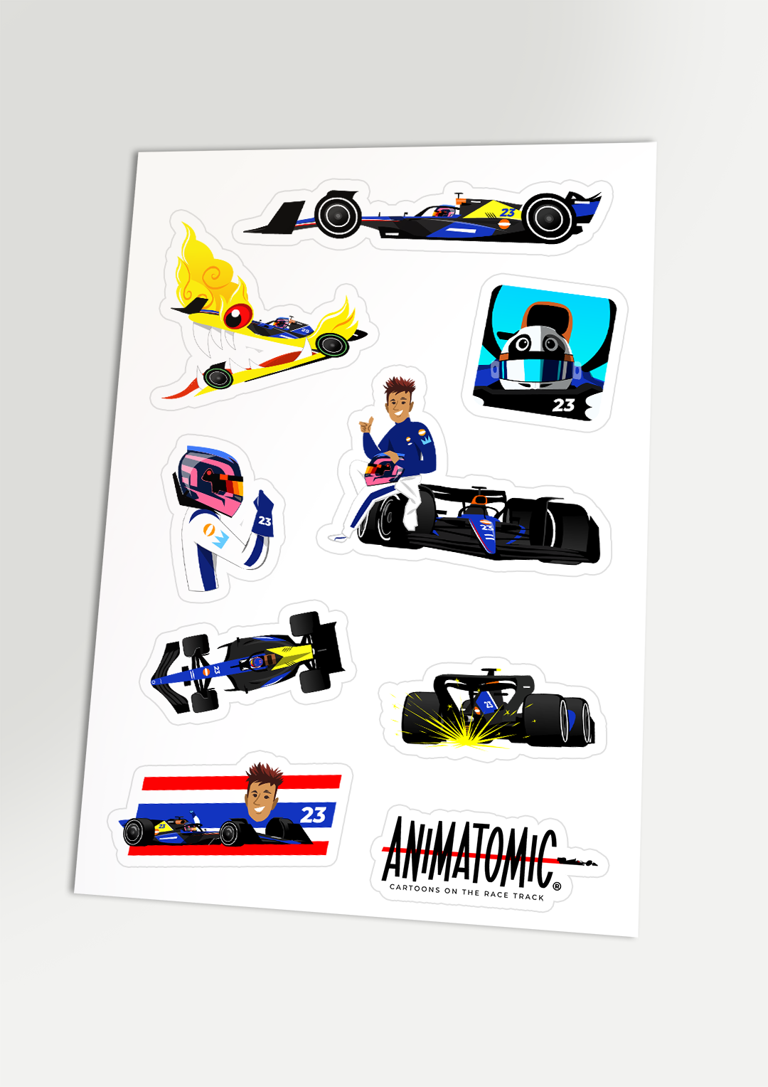 Alex Albon 2024 Sticker sheet (21 x 14.8 cm)