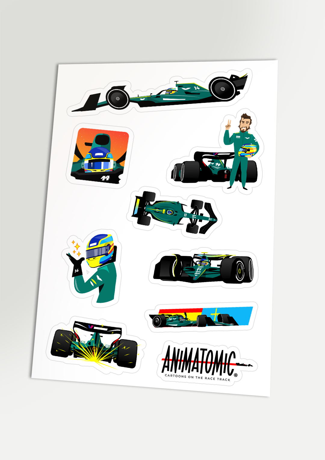 Fernando Alonso 2024 Sticker sheet (21 x 14.8 cm)