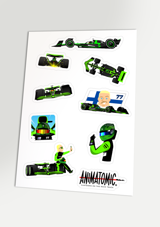 Valtteri Bottas 2024 Sticker sheet (21 x 14.8 cm)