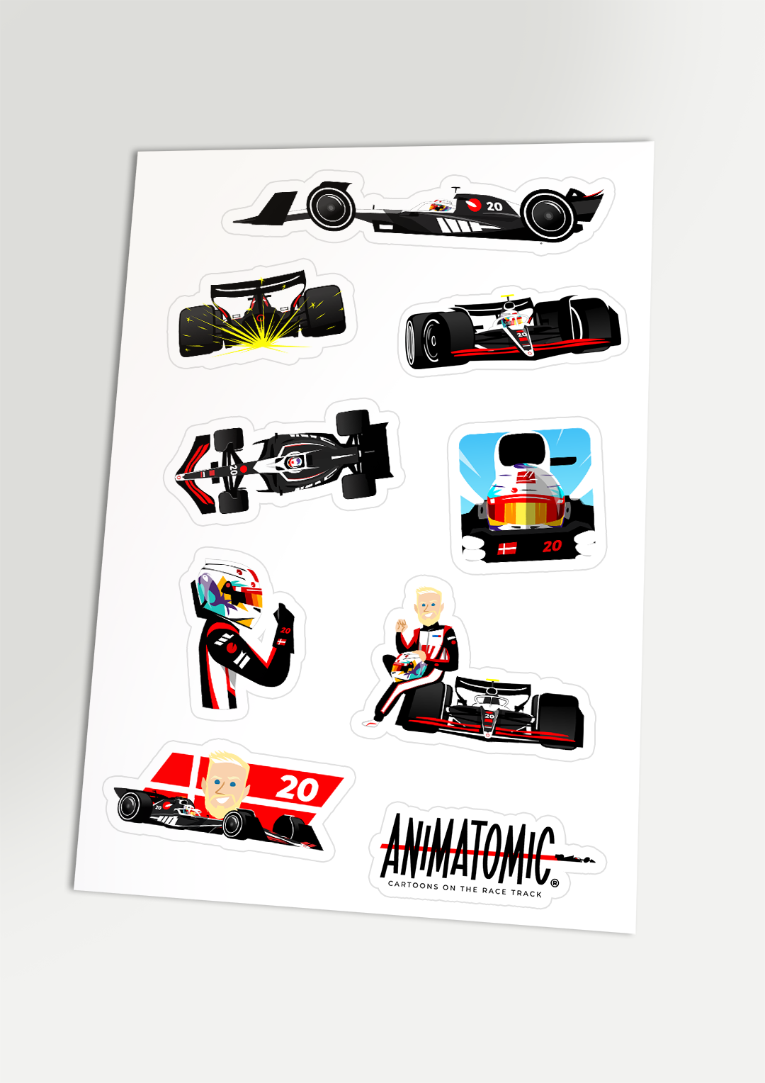 Kevin Magnussen 2024 Sticker sheet (21 x 14.8 cm)