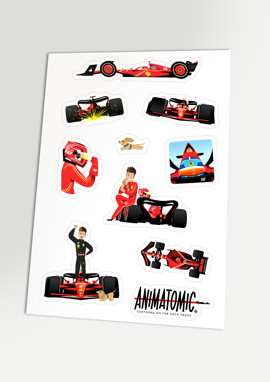 Charles Leclerc 2024 Sticker sheet (21 x 14.8 cm)