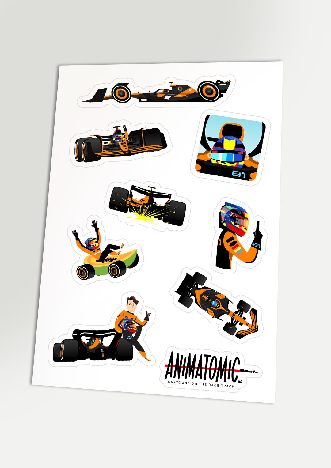 Oscar Piastri 2024 Sticker sheet (21 x 14.8 cm)